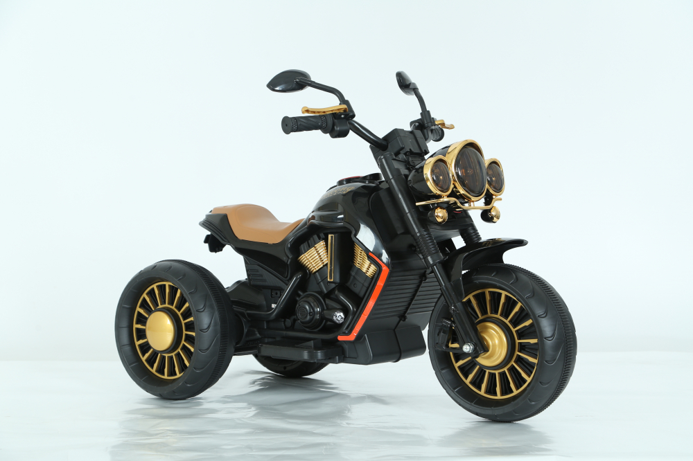 Motocicleta electrica cu 3 roti, Telecomanda, Kinderauto Jocker 70W premium, negru [3]