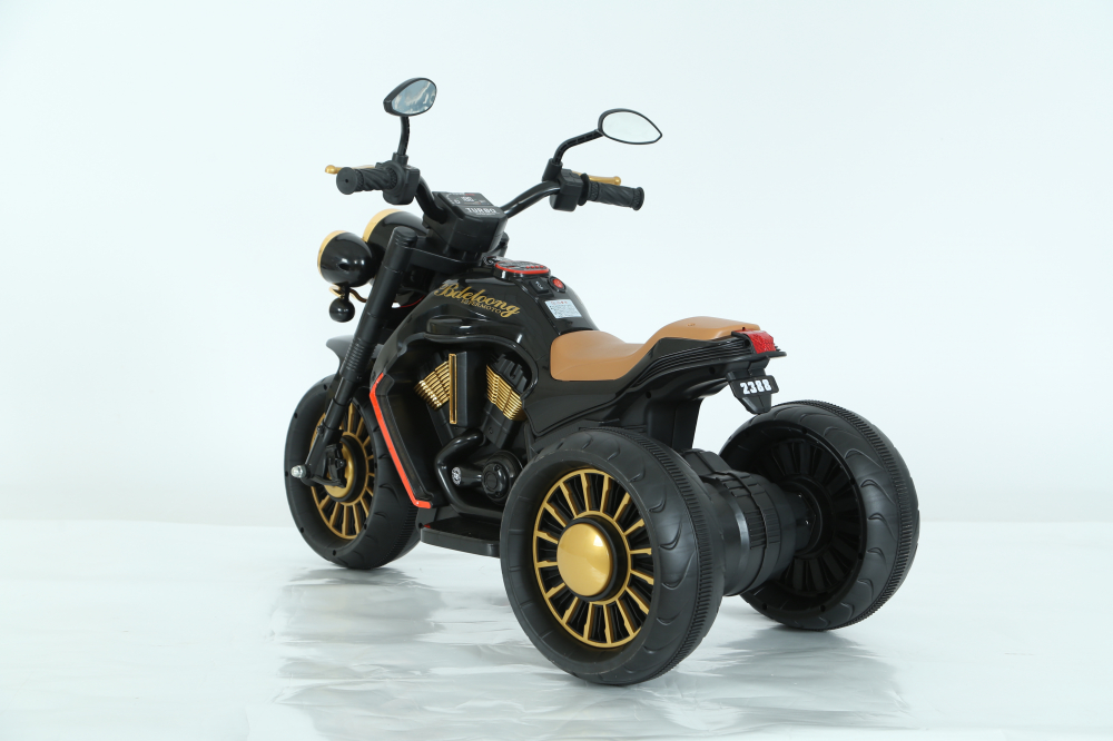 Motocicleta electrica cu 3 roti, Telecomanda, Kinderauto Jocker 70W premium, negru [8]