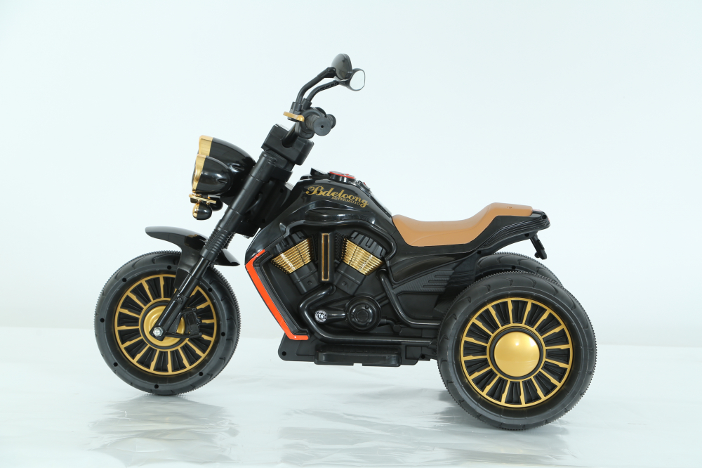 Motocicleta electrica cu 3 roti, Telecomanda, Kinderauto Jocker 70W premium, negru [5]