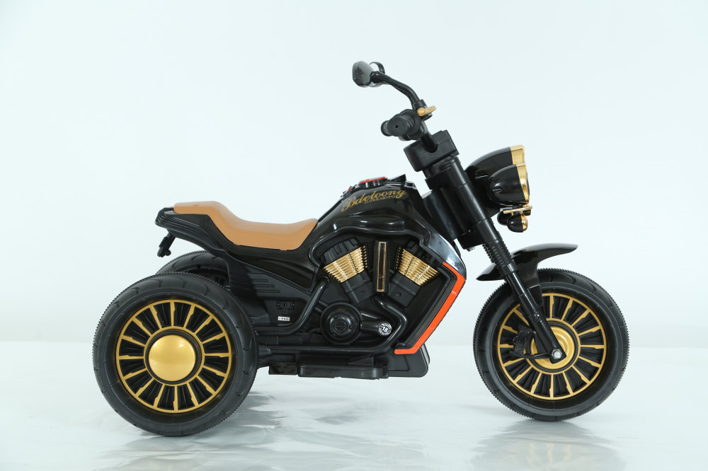 Motocicleta electrica cu 3 roti, Telecomanda, Kinderauto Jocker 70W premium, negru [4]