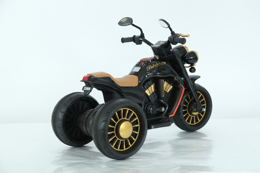 Motocicleta electrica cu 3 roti, Telecomanda, Kinderauto Jocker 70W premium, negru [6]
