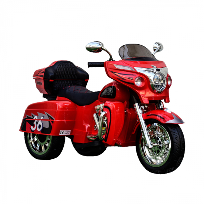 Motocicleta electrica Chopper Victorius R1800GS, 70W 12V, cu scaun tapitat, culoare Rosie Motociclete electrice 2023-09-29
