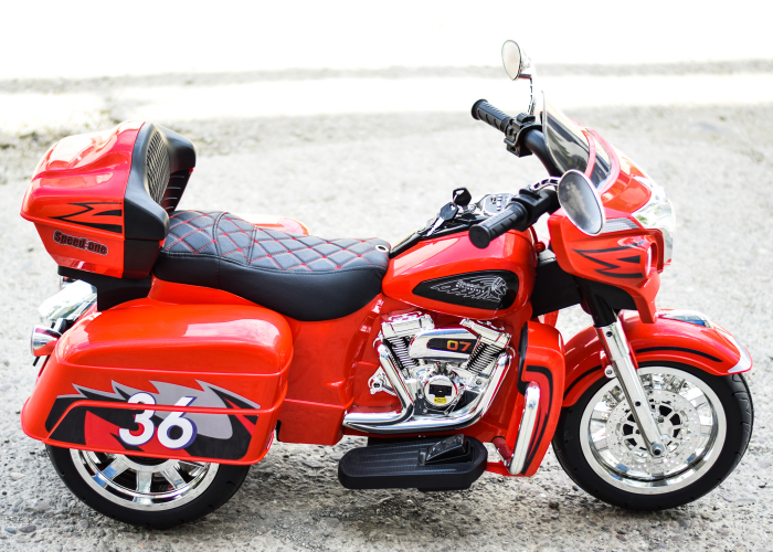 Motocicleta Chopper Victorius copii, 70W, 12V, rosie [5]