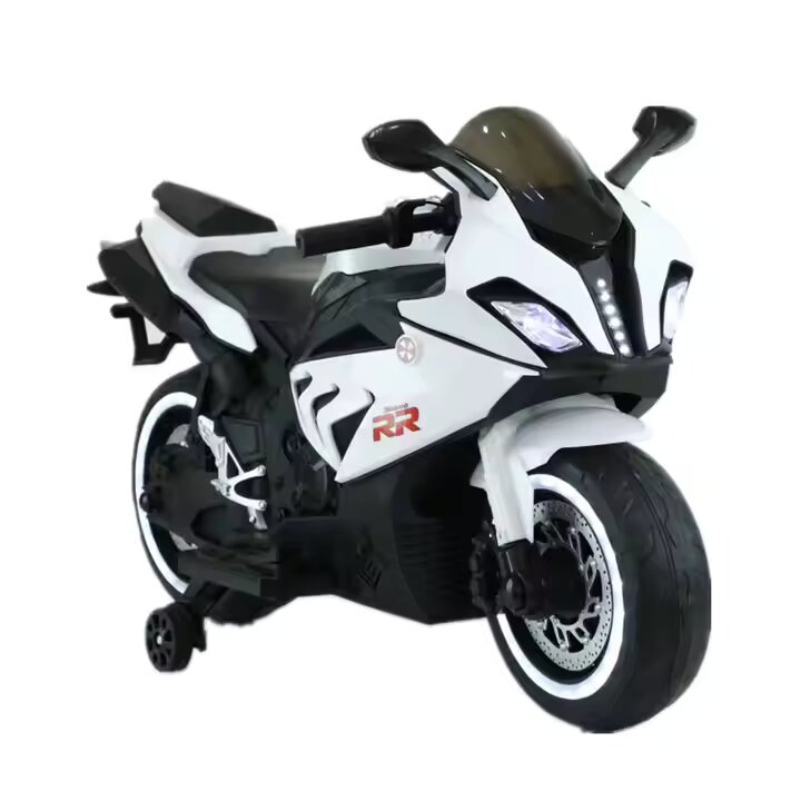 Motocicleta electrica copii, Kinderauto B919, bluetooth, putere 90W, baterie 12V 12Ah, alba