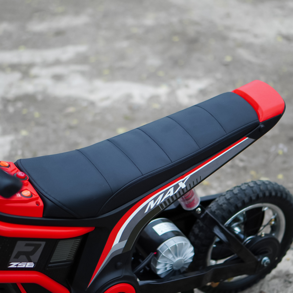 Motocicleta electrica copii, Kinderauto Enduro, roti gonflabile, scaun tapitat, 350W, 24V, rosie [13]