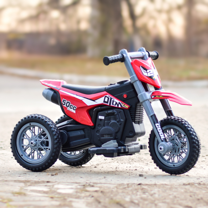 Motocicleta electrica cu 3 roti, Kinderauto Enduro 60W 12V STANDARD, culoare rosu [4]