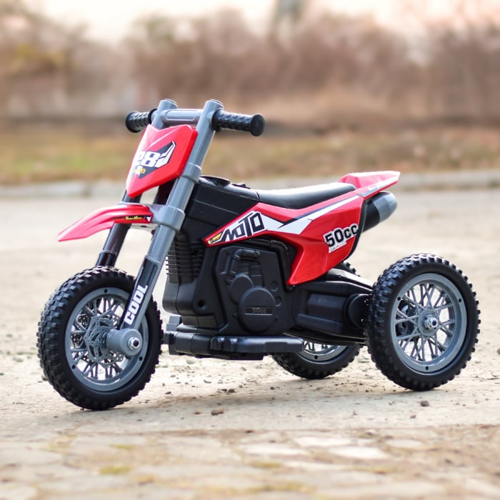 Motocicleta electrica cu 3 roti, Kinderauto Enduro 60W 12V STANDARD, culoare rosu [3]