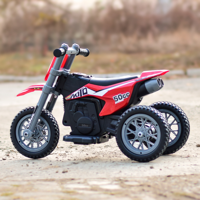 Motocicleta electrica cu 3 roti, Kinderauto Enduro 60W 12V STANDARD, culoare rosu [8]