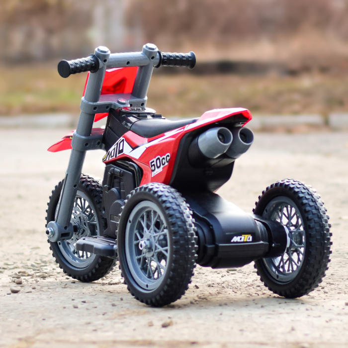 Motocicleta electrica cu 3 roti, Kinderauto Enduro 60W 12V STANDARD, culoare rosu [7]