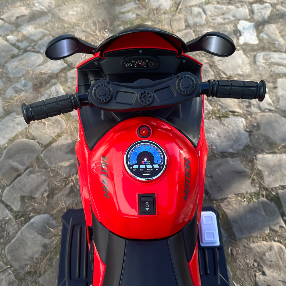 Motocicleta electrica cu 3 roti, Kinderauto SuperSpeed 70W 12V 7Ah, Rosie [15]