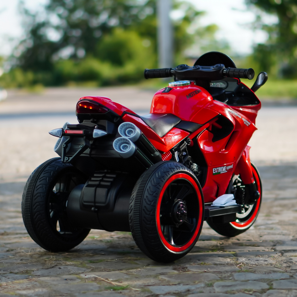 Motocicleta electrica cu 3 roti, Kinderauto SuperSpeed 70W 12V 7Ah, Rosie [7]