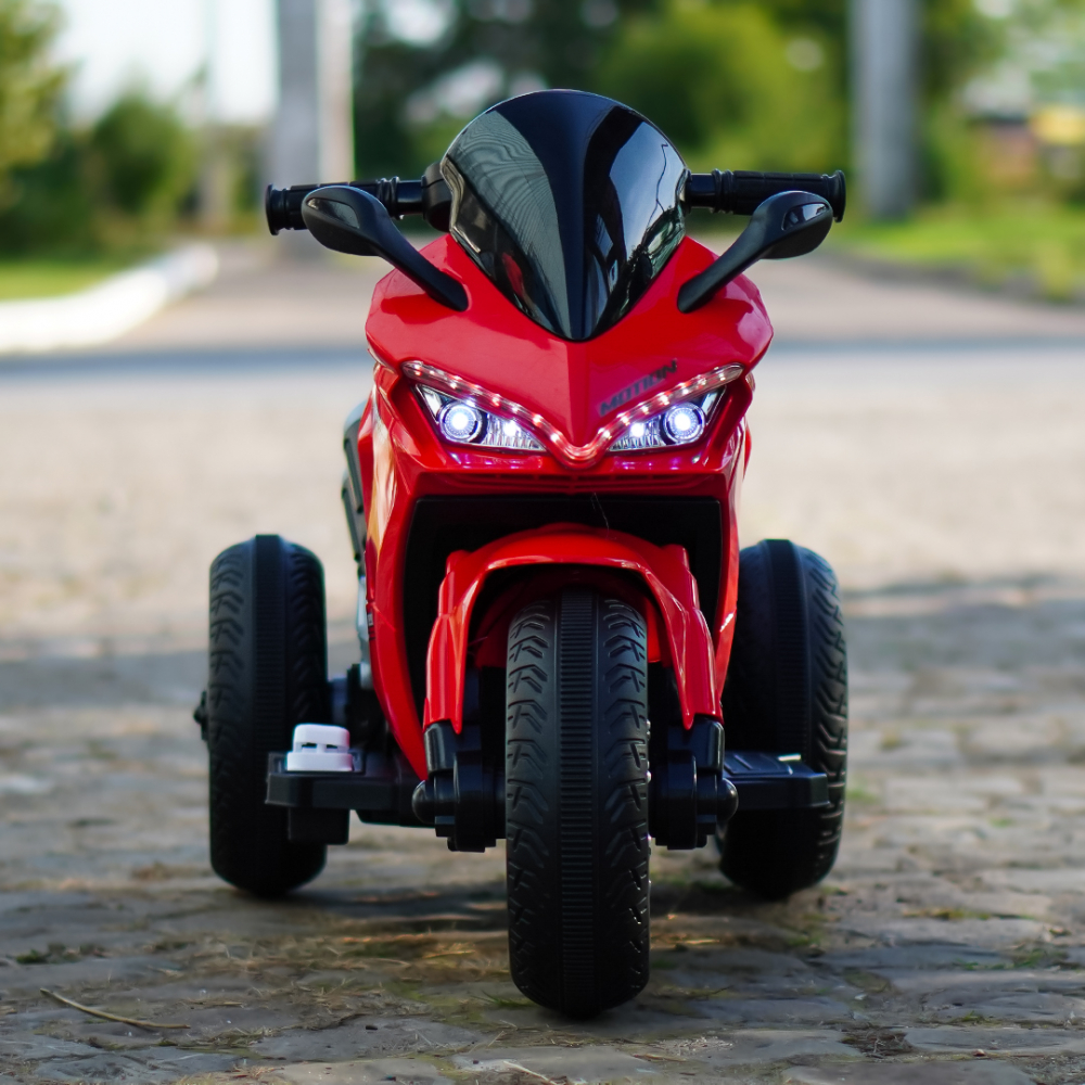 Motocicleta electrica cu 3 roti, Kinderauto SuperSpeed 70W 12V 7Ah, Rosie [3]
