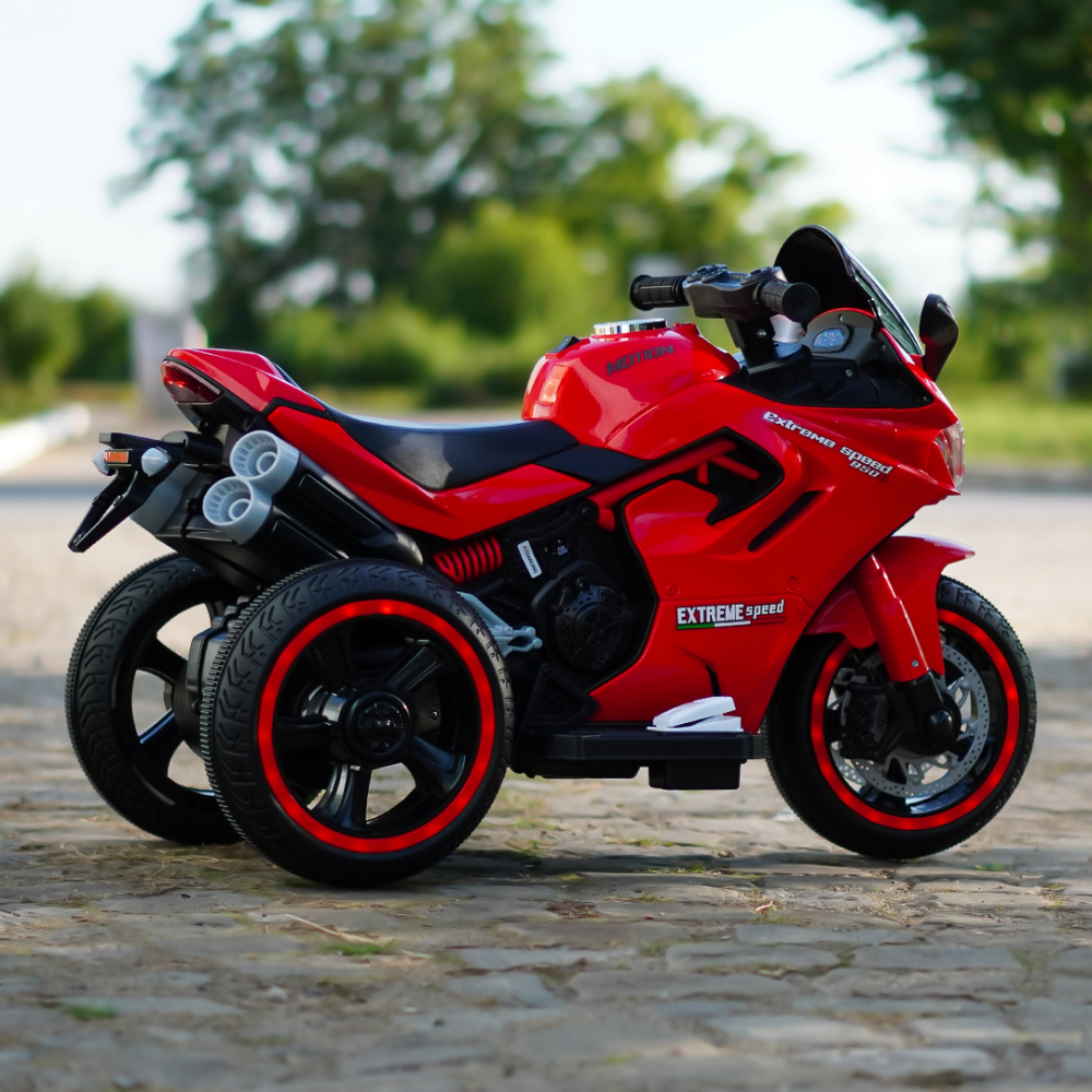 Motocicleta electrica cu 3 roti, Kinderauto SuperSpeed 70W 12V 7Ah, Rosie [8]