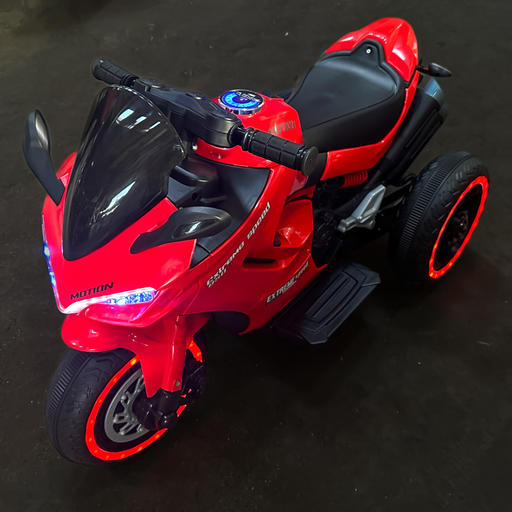 Motocicleta electrica cu 3 roti, Kinderauto SuperSpeed 70W 12V 7Ah, Rosie [16]