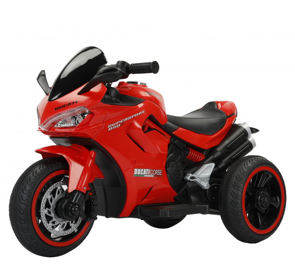 Motocicleta electrica cu 3 roti, Kinderauto SuperSpeed 70W 12V 7Ah, Rosie