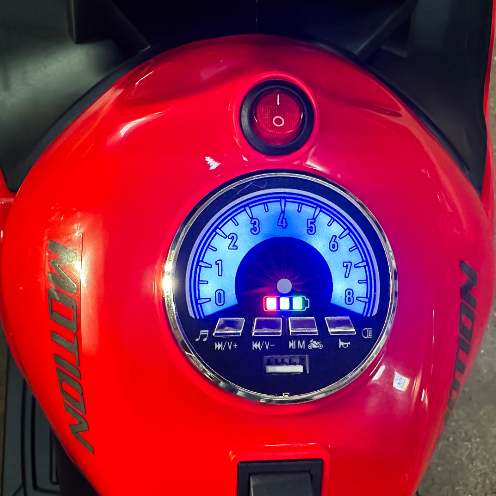 Motocicleta electrica cu 3 roti, Kinderauto SuperSpeed 70W 12V 7Ah, Rosie [13]