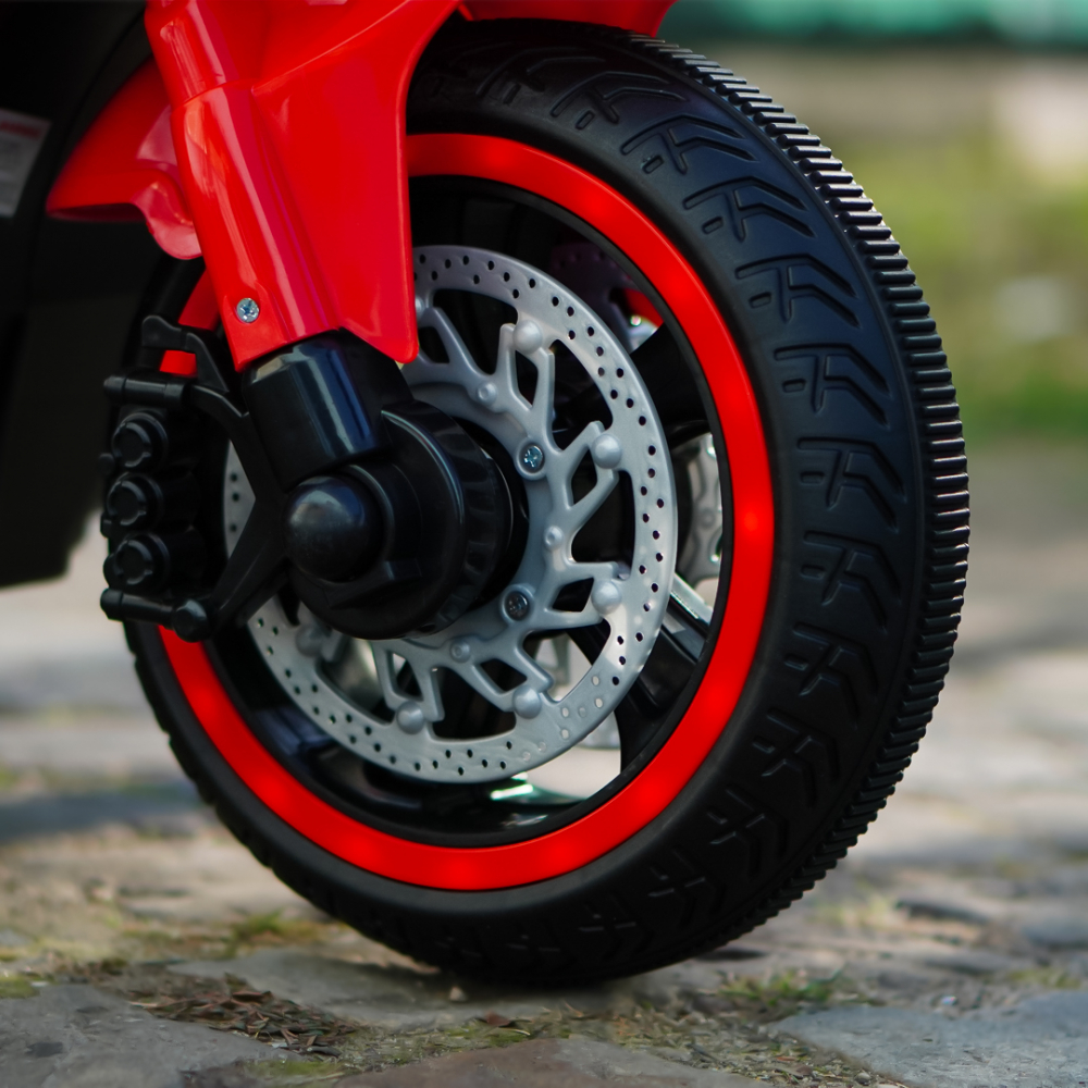 Motocicleta electrica cu 3 roti, Kinderauto SuperSpeed 70W 12V 7Ah, Rosie [12]