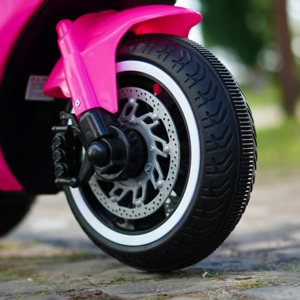 Motocicleta electrica cu 3 roti, Kinderauto SuperSpeed 70W 12V 7Ah, Roz [10]