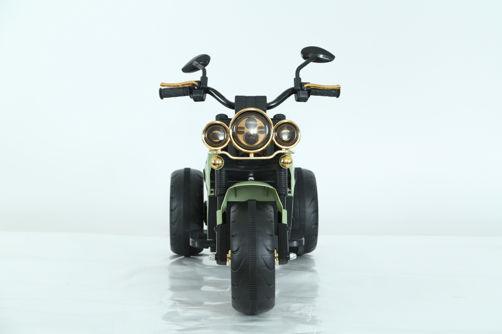 Motocicleta electrica cu 3 roti, Telecomanda, Kinderauto Jocker 70W premium, verde [2]