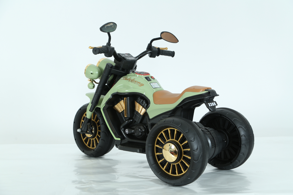 Motocicleta electrica cu 3 roti, Telecomanda, Kinderauto Jocker 70W premium, verde [9]