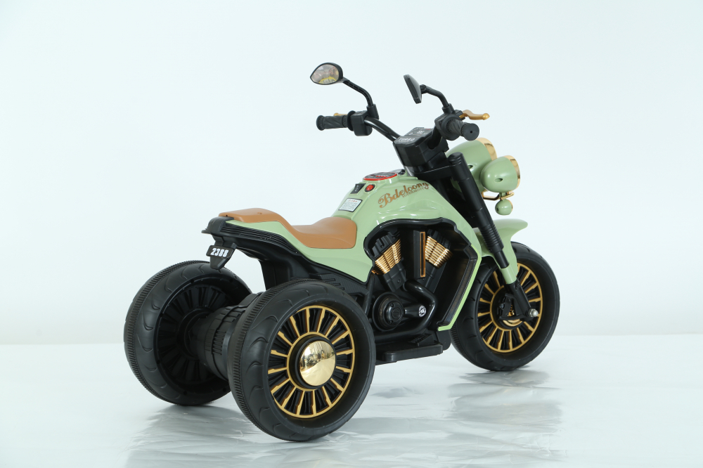 Motocicleta electrica cu 3 roti, Telecomanda, Kinderauto Jocker 70W premium, verde [8]