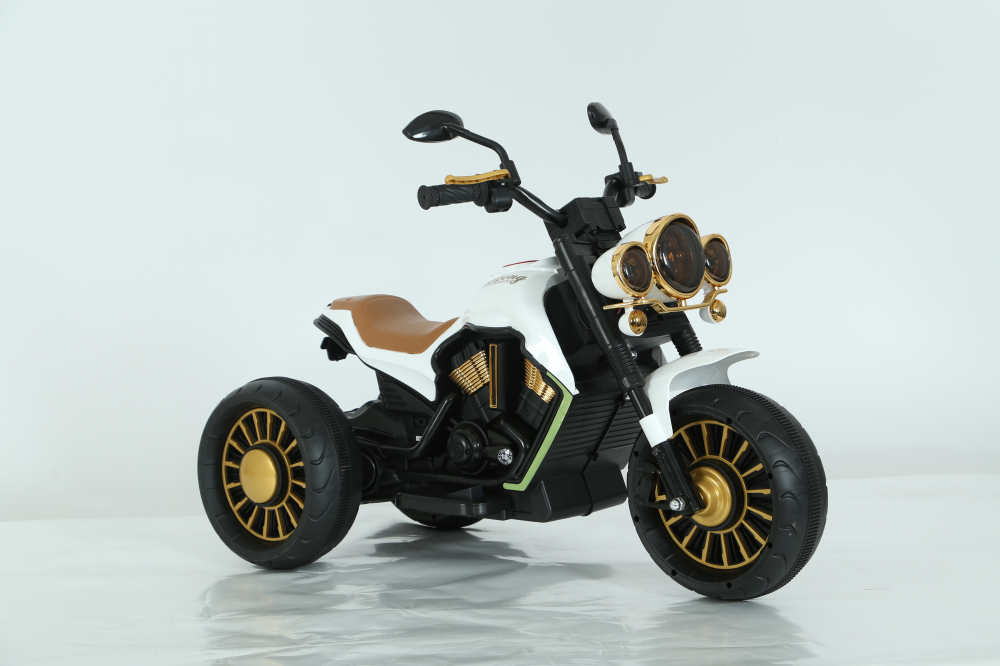Motocicleta electrica cu 3 roti, Telecomanda, Kinderauto Jocker 70W premium, alb [8]