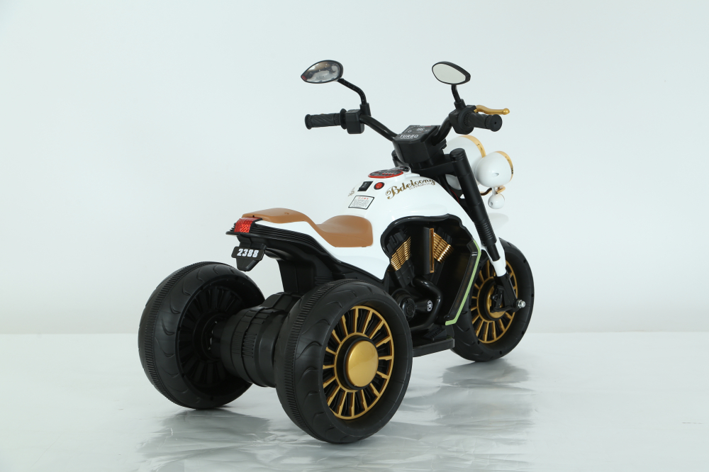 Motocicleta electrica cu 3 roti, Telecomanda, Kinderauto Jocker 70W premium, alb [6]