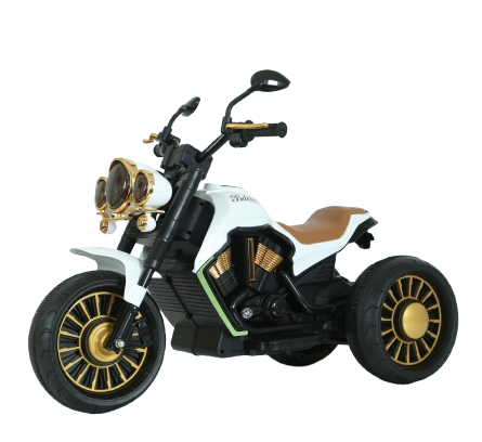 Motocicleta electrica cu 3 roti, Telecomanda, Kinderauto Jocker 70W premium, alb