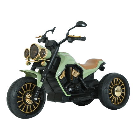 Motocicleta electrica cu 3 roti, Telecomanda, Kinderauto Jocker 70W premium, verde