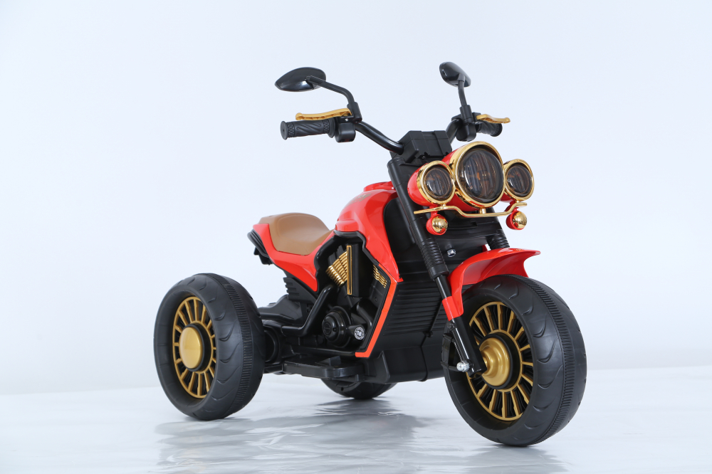 Motocicleta electrica cu 3 roti, Telecomanda, Kinderauto Jocker 70W premium, rosu [19]