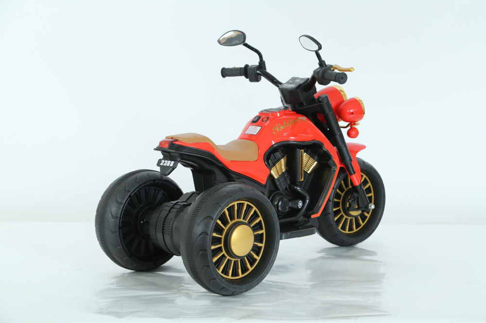 Motocicleta electrica cu 3 roti, Telecomanda, Kinderauto Jocker 70W premium, rosu [22]
