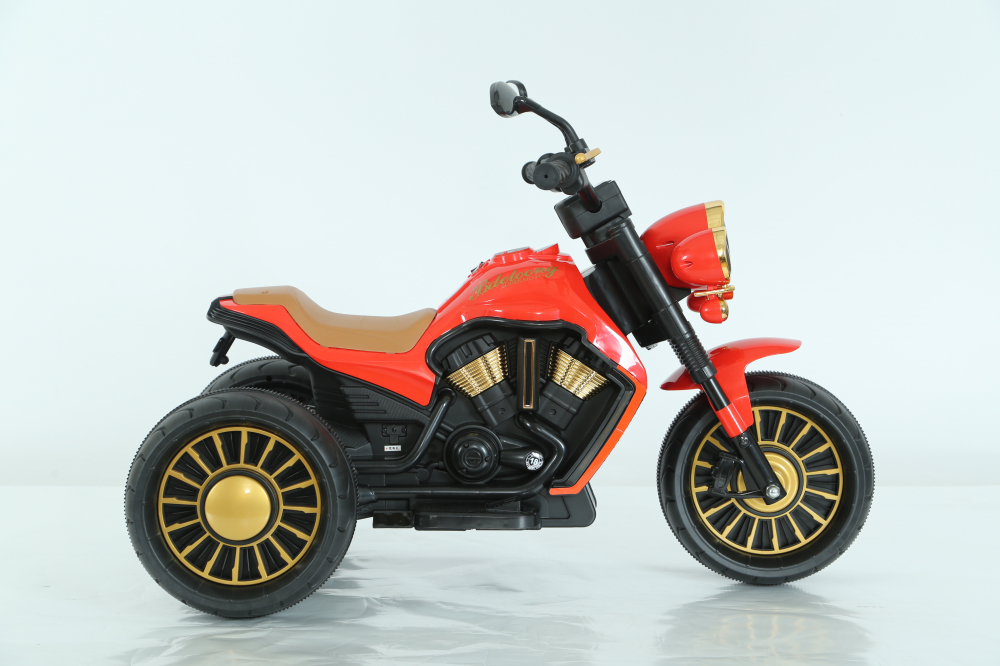 Motocicleta electrica cu 3 roti, Telecomanda, Kinderauto Jocker 70W premium, rosu [20]