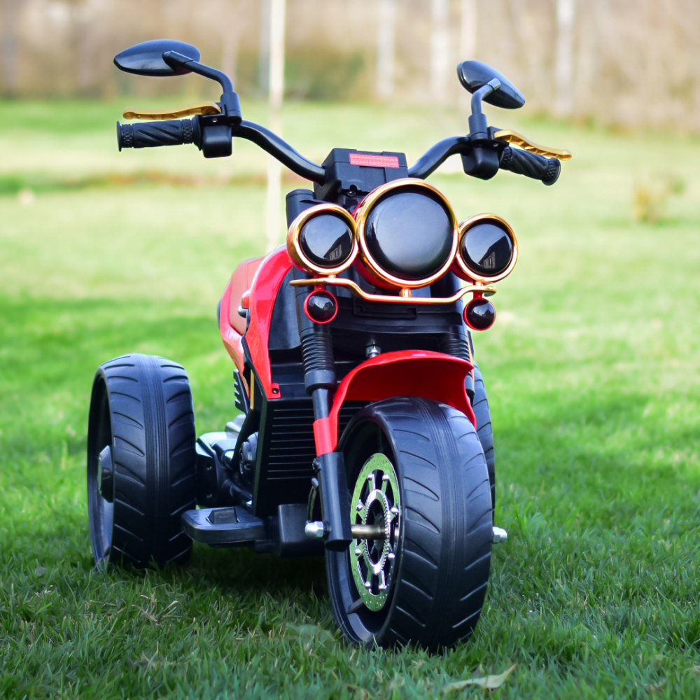 Motocicleta electrica cu 3 roti, Telecomanda, Kinderauto Jocker 70W premium, rosu [11]