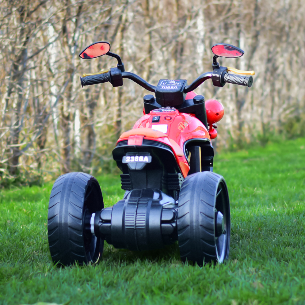 Motocicleta electrica cu 3 roti, Telecomanda, Kinderauto Jocker 70W premium, rosu [7]