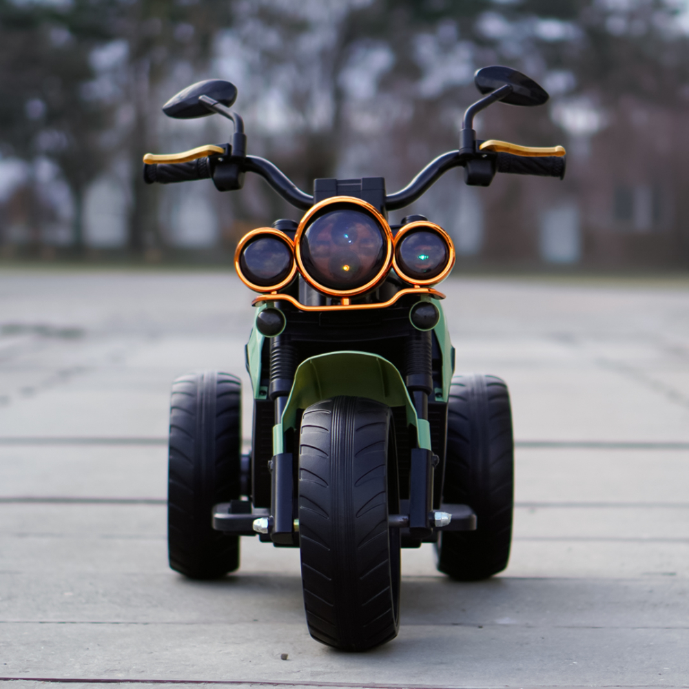 Motocicleta electrica cu 3 roti, Telecomanda, Kinderauto Jocker 70W premium, verde [3]