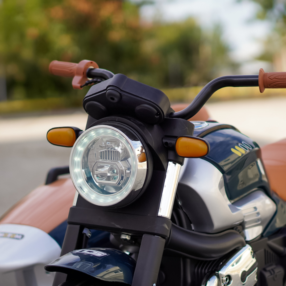Motocicleta electrica cu atas BJTS0926, pentru copii 3-9 ani, 150W, 12V 12Ah, echipare premium, verde [10]