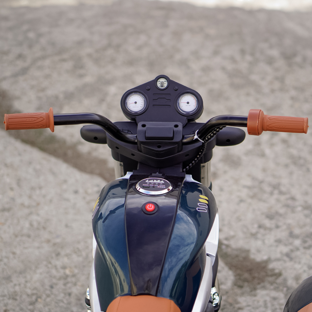 Motocicleta electrica cu atas BJTS0926, pentru copii 3-9 ani, 150W, 12V 12Ah, echipare premium, verde [14]