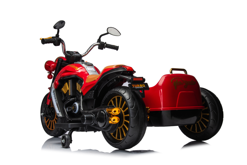 Motocicleta electrica cu atasament BJDL1588 55W 12V 7Ah PREMIUM, culoare rosie [2]