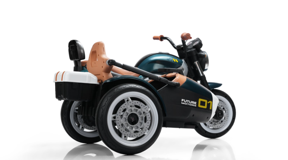 Motocicleta electrica cu atasament BJTS0926 150W 12V 12Ah PREMIUM, culoare  verde [5]