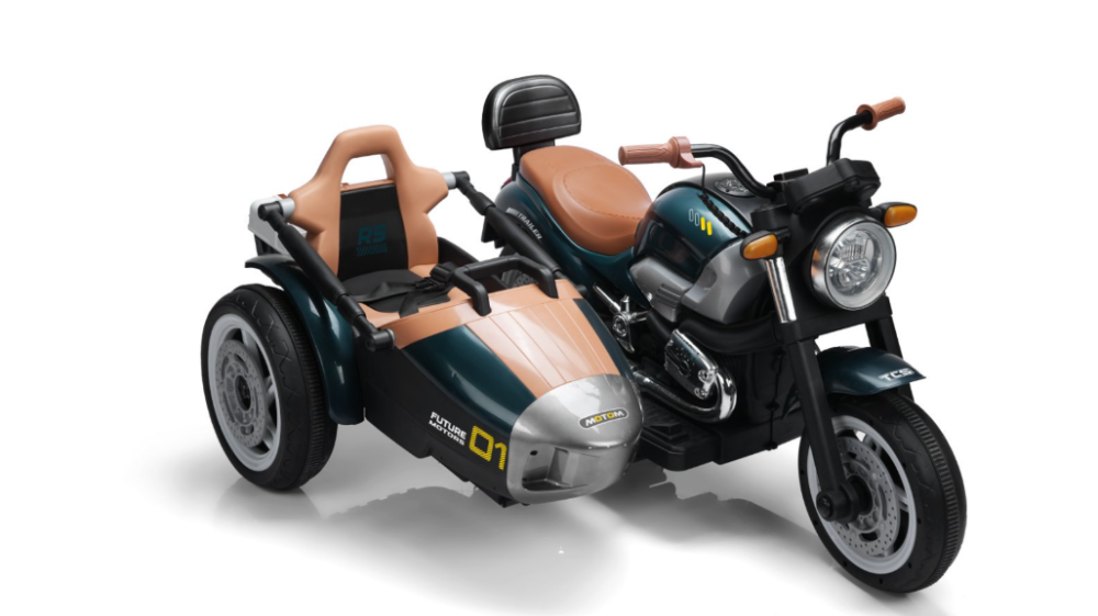 Motocicleta electrica cu atasament BJTS0926 150W 12V 12Ah PREMIUM, culoare  verde [2]