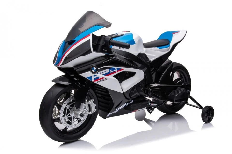 Motocicleta electrica cu licenta BMW HP4 Premium, pentru copil 3-9 ani, culoare Alba