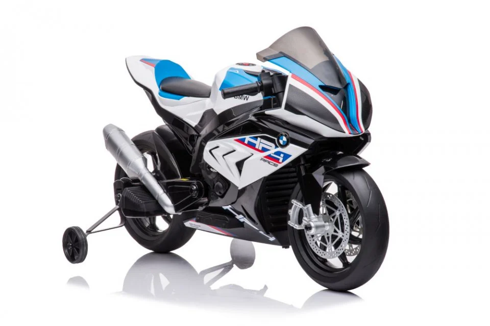 Motocicleta electrica cu licenta BMW HP4 Premium, pentru copil 3-9 ani, culoare Alba [3]