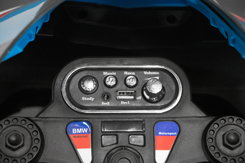 Motocicleta electrica cu licenta BMW HP4 Premium, pentru copil 3-9 ani, culoare Alba [6]