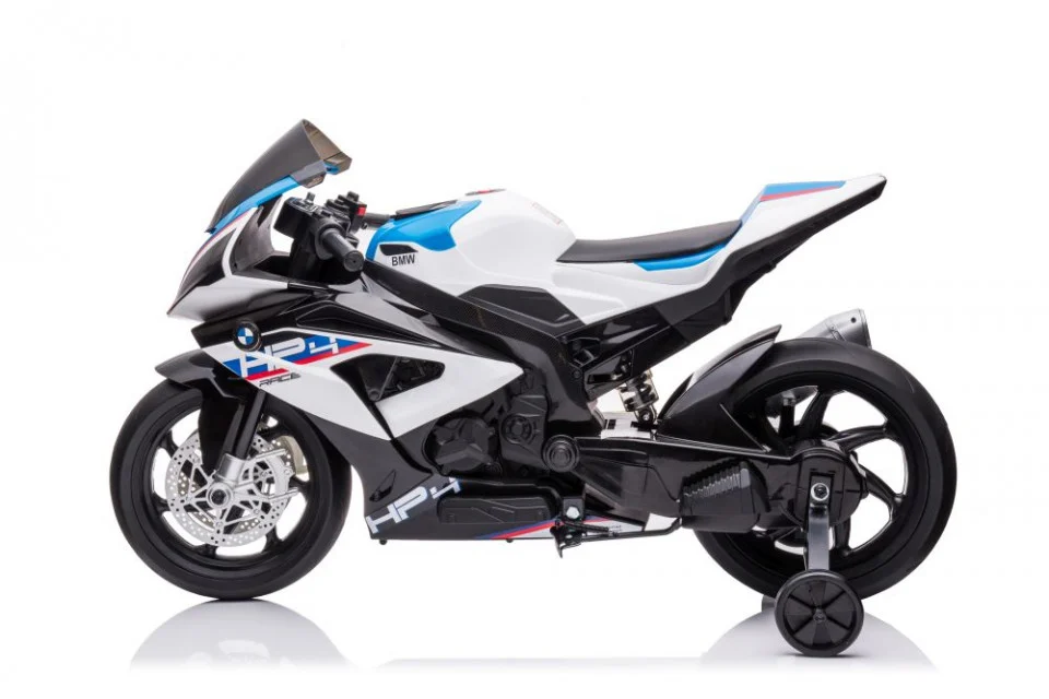 Motocicleta electrica cu licenta BMW HP4 Premium, pentru copil 3-9 ani, culoare Alba [9]