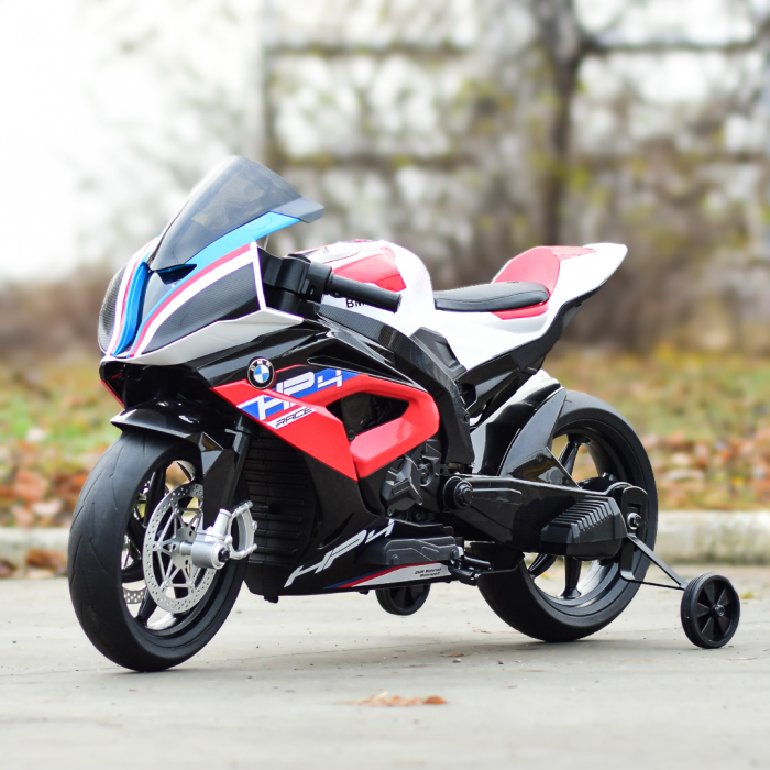 Motocicleta electrica cu licenta BMW HP4 Premium, pentru copil 3-9 ani, culoare Rosu [11]