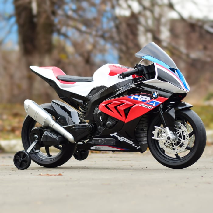 Motocicleta electrica cu licenta BMW HP4 Premium, pentru copil 3-9 ani, culoare Rosu [3]