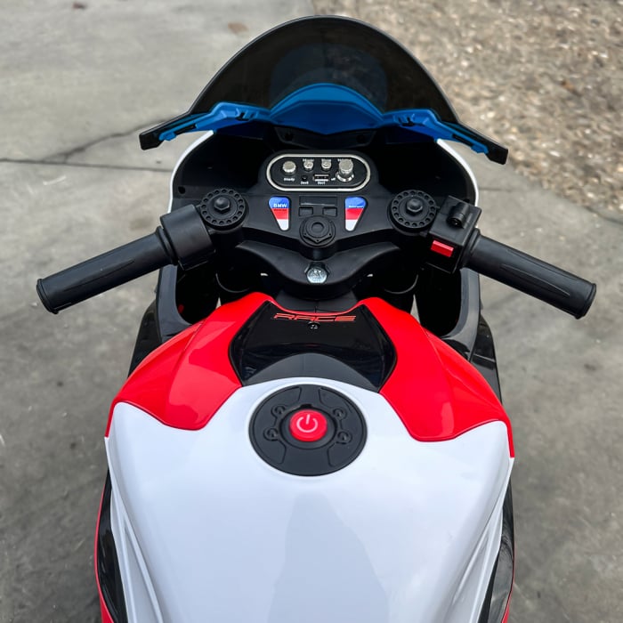 Motocicleta electrica cu licenta BMW HP4 Premium, pentru copil 3-9 ani, culoare Rosu [14]