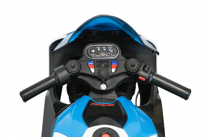 Motocicleta electrica cu licenta BMW HP4 Premium, pentru copil 3-9 ani, culoare Albastra [13]