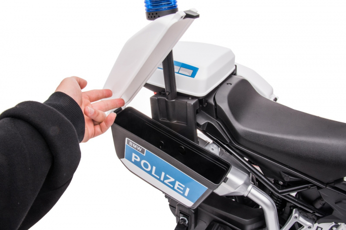 Motocicleta electrica de politie pentru copii, BMW F850 GS, 90W, 12V cu roti MOI #Polizei [24]