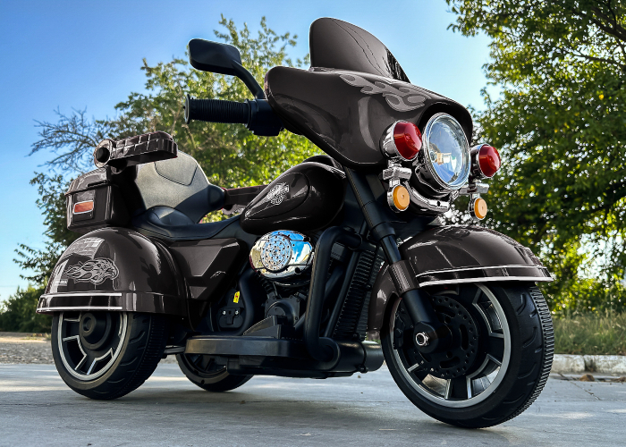 Motocicleta electrica cu telecomanda, Kinderauto BJLT609 50W 6V 7ah, culoare neagra [2]